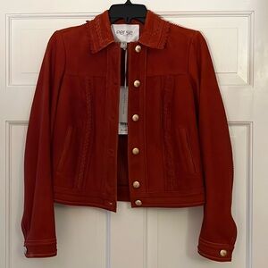 Per Se by CARLISLE Genuine, suede, ginger, color, jacket women’s size 0